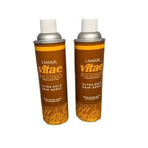 Lamaur Vitae ultra hold hair spray vtg discontinued bottle set of 2 bundle 14 oz